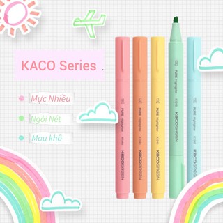 Bút Dạ KACO Pure !! Bộ 5 bút tông Pastel siêu xinh