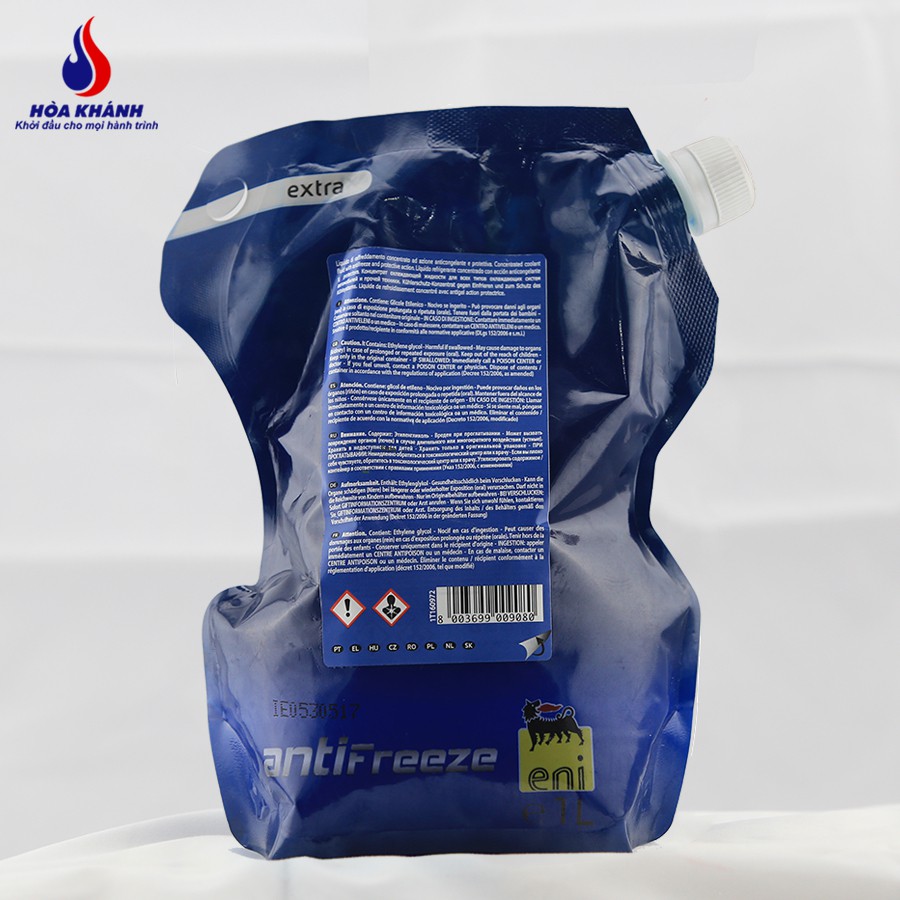 [Nhập khẩu chính hãng] Nước làm mát động cơ eni (AGIP) Antifreeze Extra ( 1 Lít )