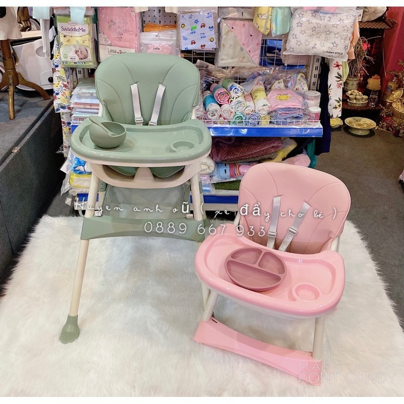 GHẾ ĂN DẶM UMOO .BELLY BABY . mẫu mới 2021 giá rẻ có đệm