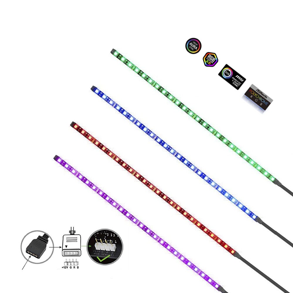 Dây led 12v RGB đồng bộ Aura Sync, RGB Fusion, MSI Mystic Light, ASrock RGB