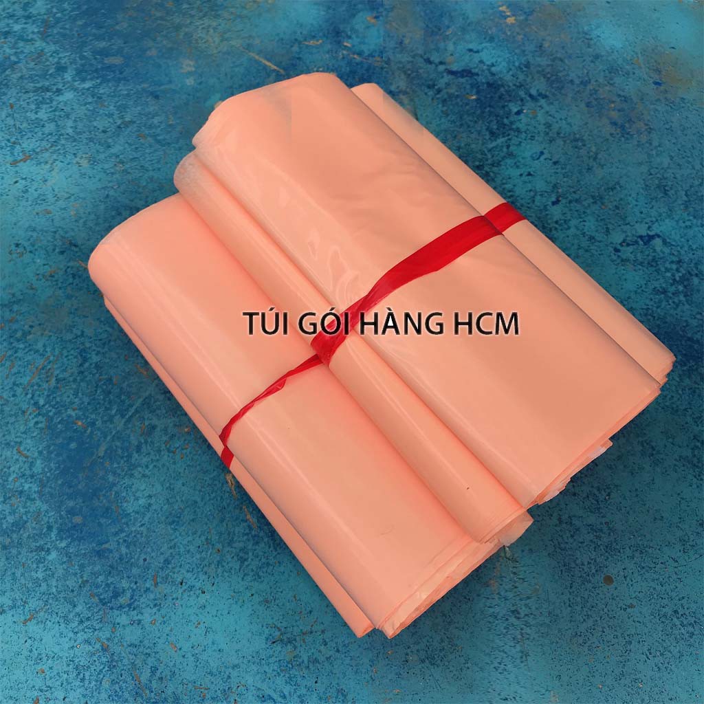 Túi niêm phong màu hồng đào cuộn 50 túi nhiều size TUIGOIHANG túi đóng hàng nhựa nguyên chất giá tốt - Tuigoihanghcm