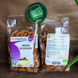 250g Hạnh Nhân Hữu Cơ Organic Cao Cấp Không Biến Đổi Gen