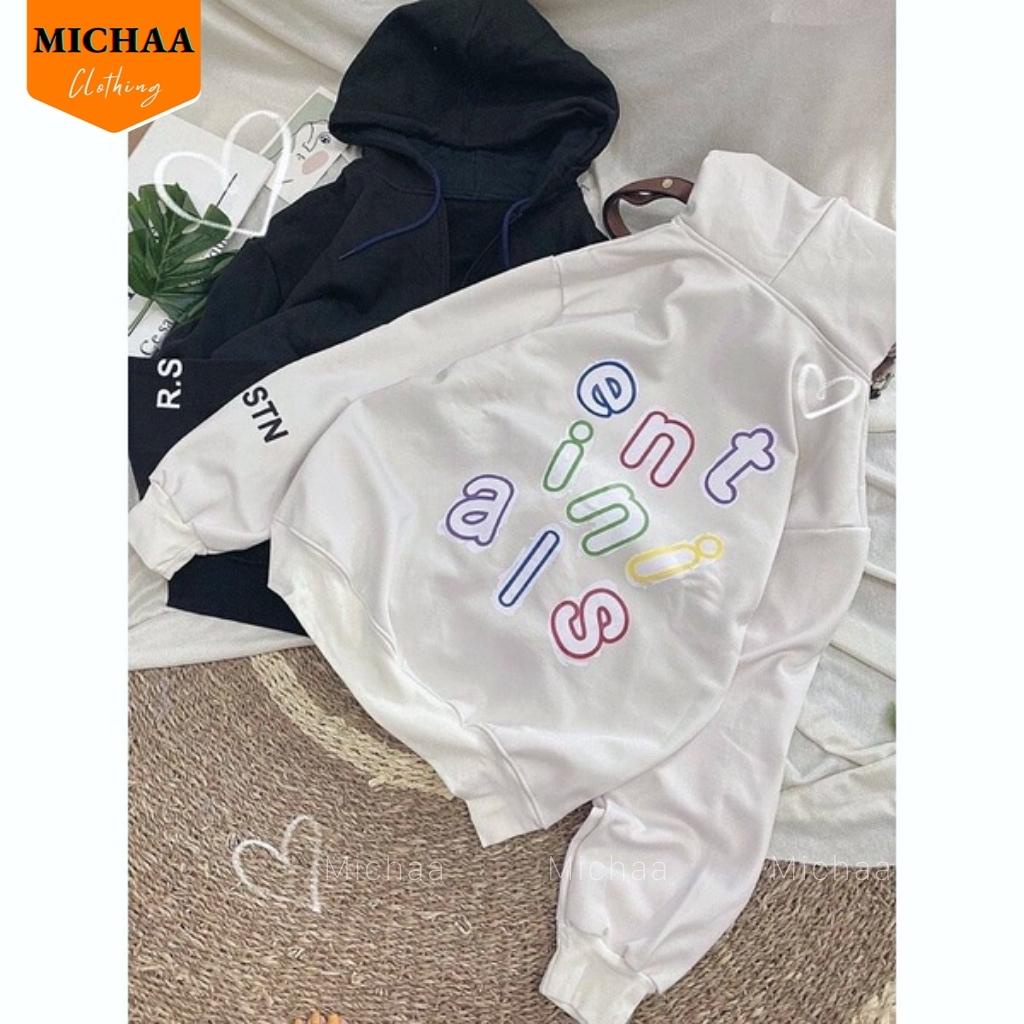 Áo Khoác Nỉ Hoodie SENTI HÌNH IN Nam Nữ Ulzzang Unisex Dây Kéo Form Rộng - MICHAA