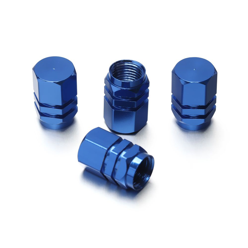 Set 4 nắp van bánh xe bằng hợp kim nhôm chống thấm nước với 5 màu tùy chọn