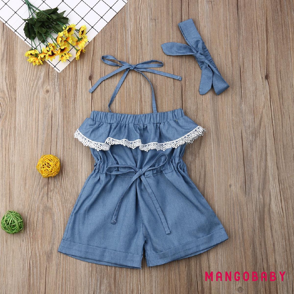 Bộ Bodysuit 1-4 Tuổi+Băng Đô Cho Bé Sơ Sinh