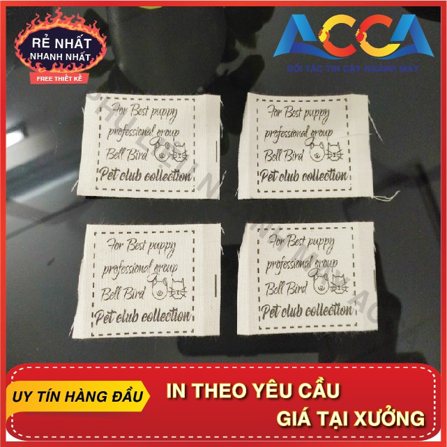 1 CUỘN MÁC COTTON_MỀM MỊN, KHÔNG GẤY NGỨA, PHÙ HỢP ĐỒ TRẺ EM_NHÃN MÁC QUẦN ÁO IN THEO YÊU CẦU_