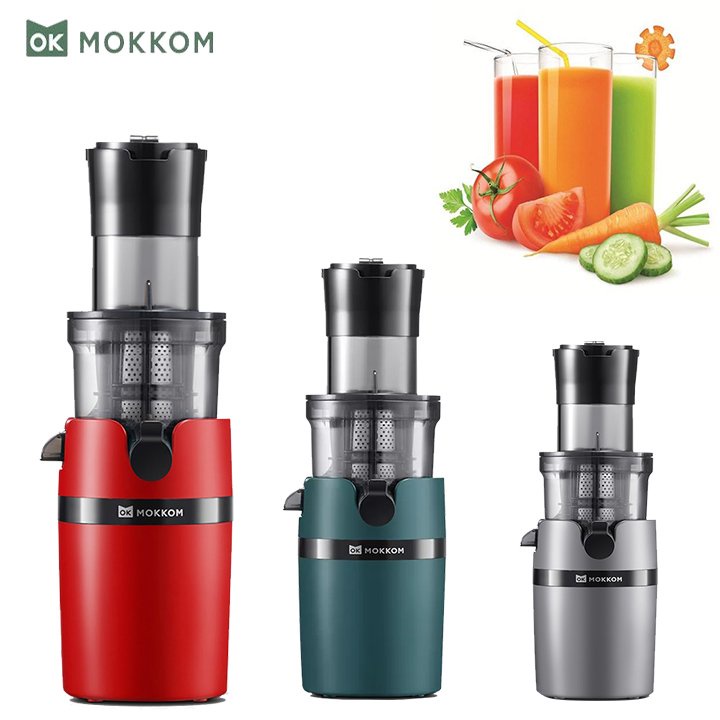 Máy ép chậm Mokkom MK-199 công suất 200W (3 màu Xanh, Đỏ, Xám)