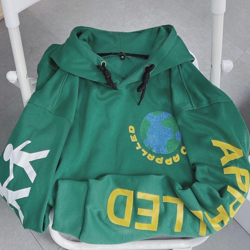 [sẵn] Áo Hoodie Form Rộng Xanh Rêu APPALLED PQK [nam nữ mặc ] | BigBuy360 - bigbuy360.vn