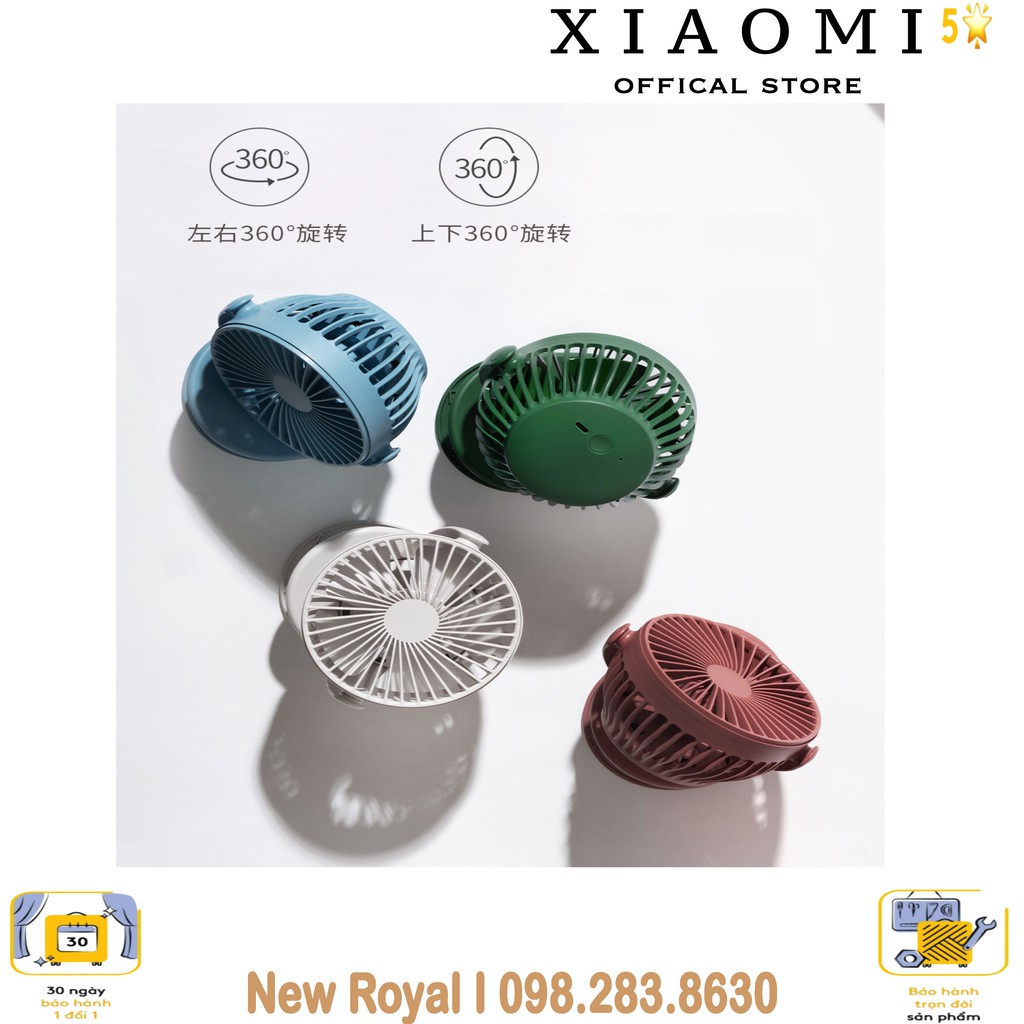 Quạt Xiaomi tích điện kẹp bàn xoay 360 độ Solove F3 giá rẻ vô địch