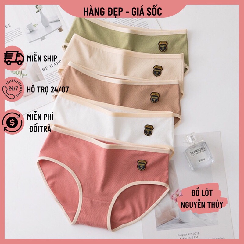 Quần Lót Nữ Cotton Happy Girl Mềm Mịn Chất Lượng Cao Cấp ( Được Chọn Màu )