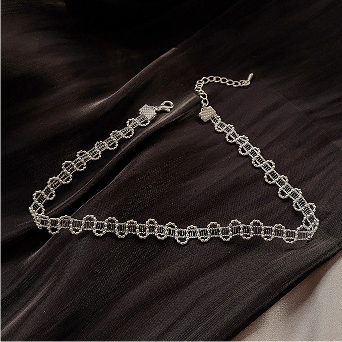 Vòng chocker ziczac đính hạt kiểu ẩn độc đáo VC83