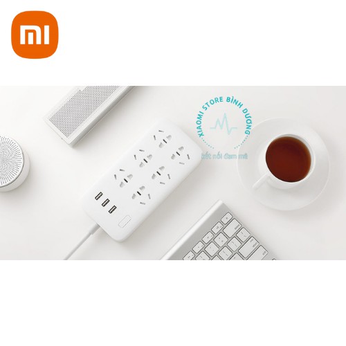 [CHÍNH HÃNG] Xiaomi Mijia Power Strip 6 Socket 3USB Ports 15W 5V 2.1AỔ cắm điện Xiaomi Mi Power Strip