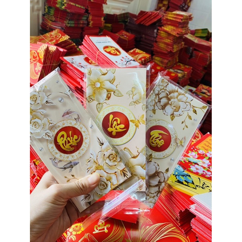 XẤP 10 BAO LÌ XÌ QUÝ MÃO 2023 hàng loại 1, bao lì xì tết