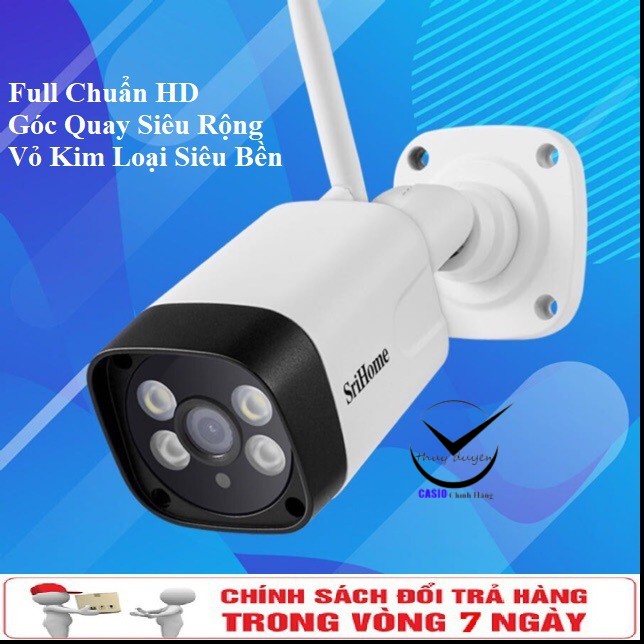 Camera Wifi IP Srihome SH035 ngoài trời hình ảnh Full HD 3MP siêu nét