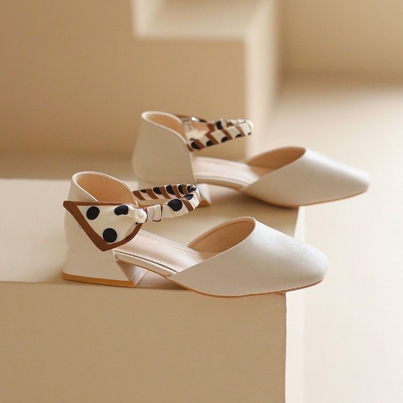 Giầy búp bê quai vải chấm bi gót thấp ôm chân kiểu dáng trẻ trung kiểu dáng Hàn Quốc Ulzzangshop520
