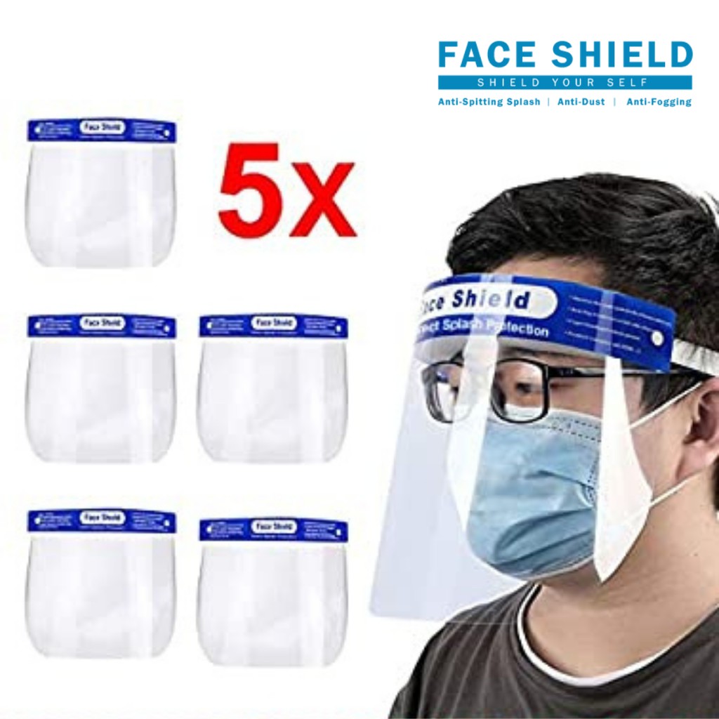 Combo 5 tấm chống giọt bắn Face Shield - Có sẵn, giao nhanh, hàng loại 1