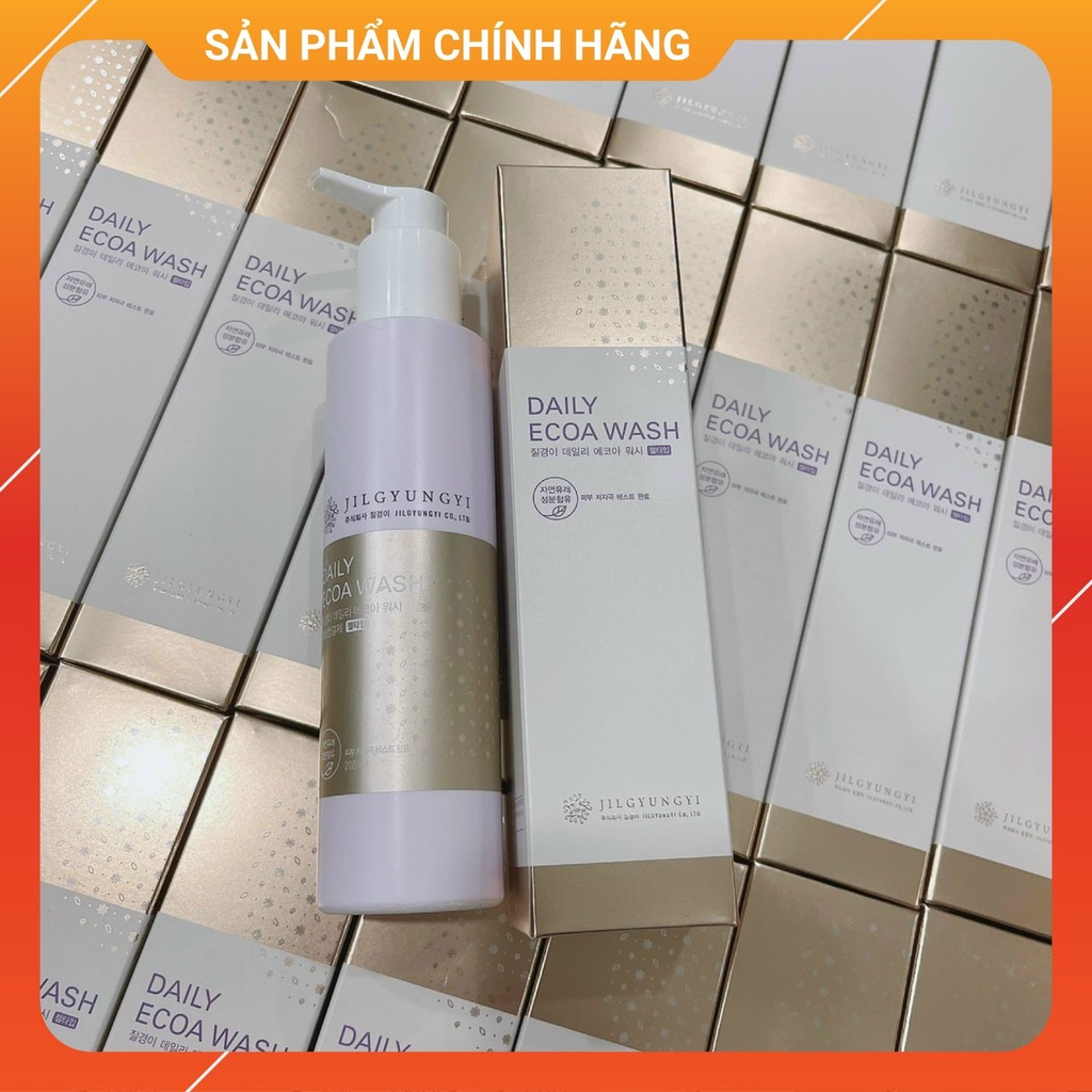 Dung dịch vệ sinh phụ nữ Jil Gyung Yi Hàn Quốc 200ml, sạch dịu nhẹ, an toàn, PH 5.5 Jilgyungyi