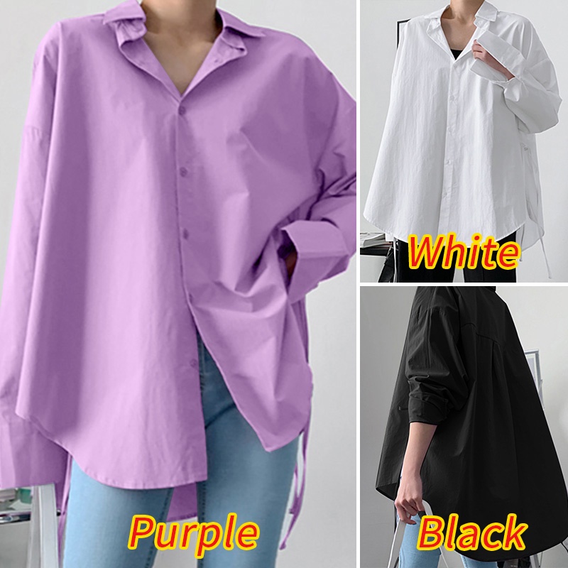 Áo sơ mi ZANZEA tay dài cổ bẻ phong cách Hàn Quốc dành cho nữ