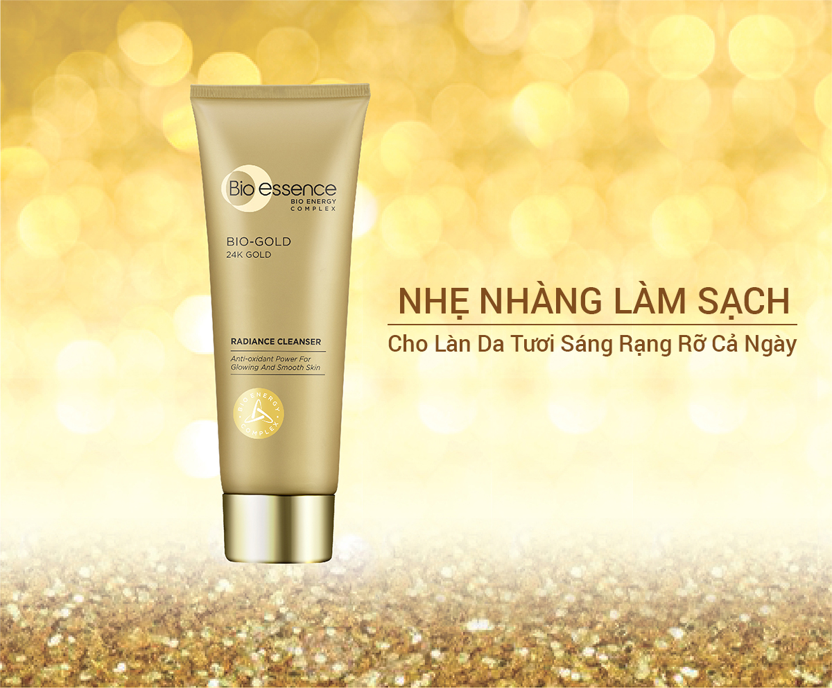 Sửa rữa mặt ngăn ngừa dấu hiệu lão hóa Bio Gold chiết xuất Vàng 24k 100ml