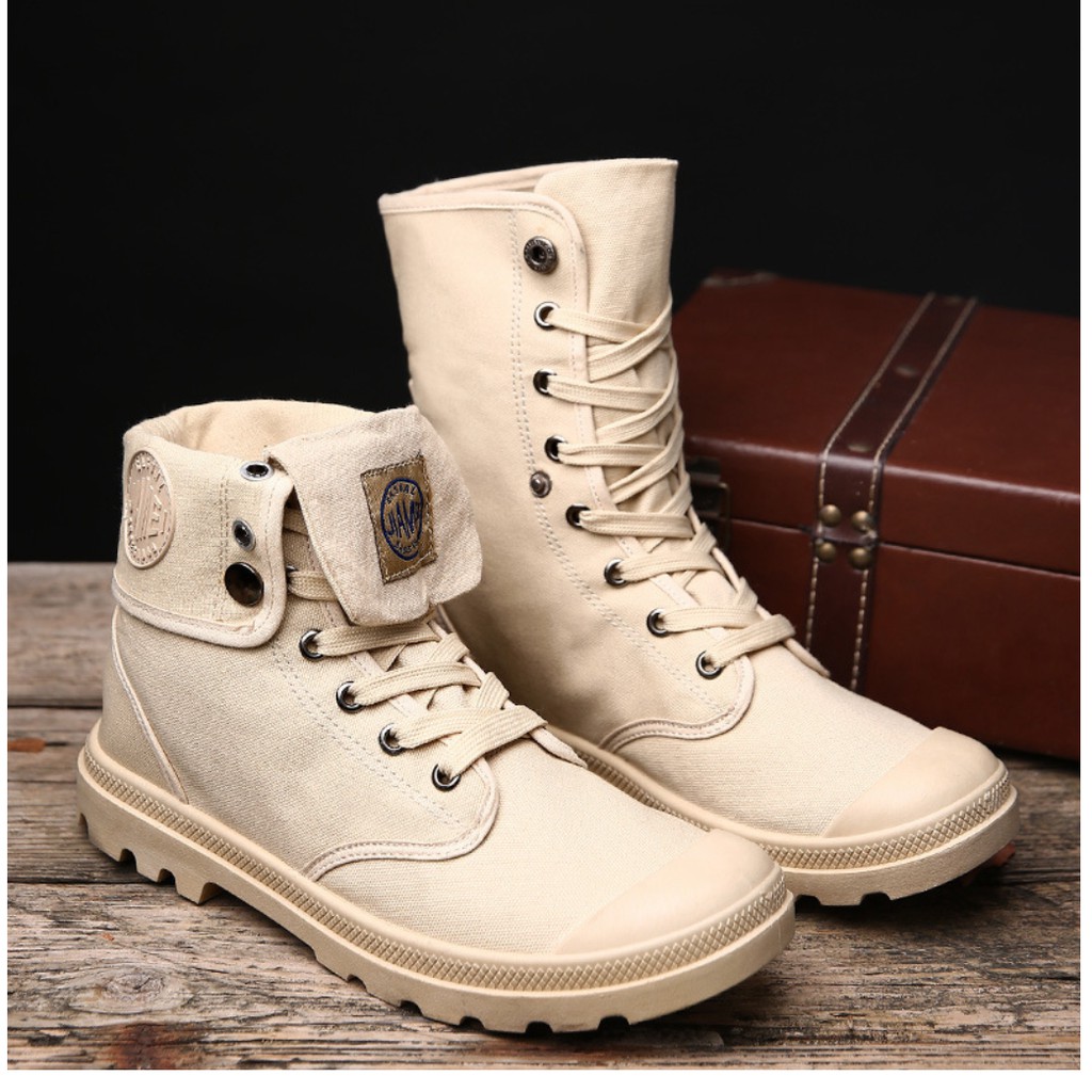 Ngoại thương cộng với size giày nam retro Martin boot cao cấp giày vải cao cổ nam dụng cụ 2019 mới