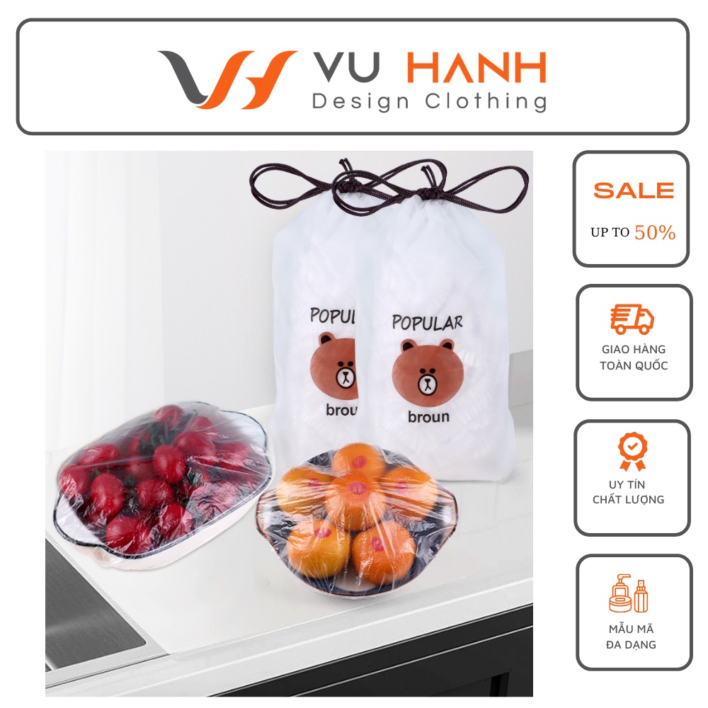 COMBO 3 TÚI Set 300 màng bọc thực phẩm túi gấu | Shop Vũ Hạnh