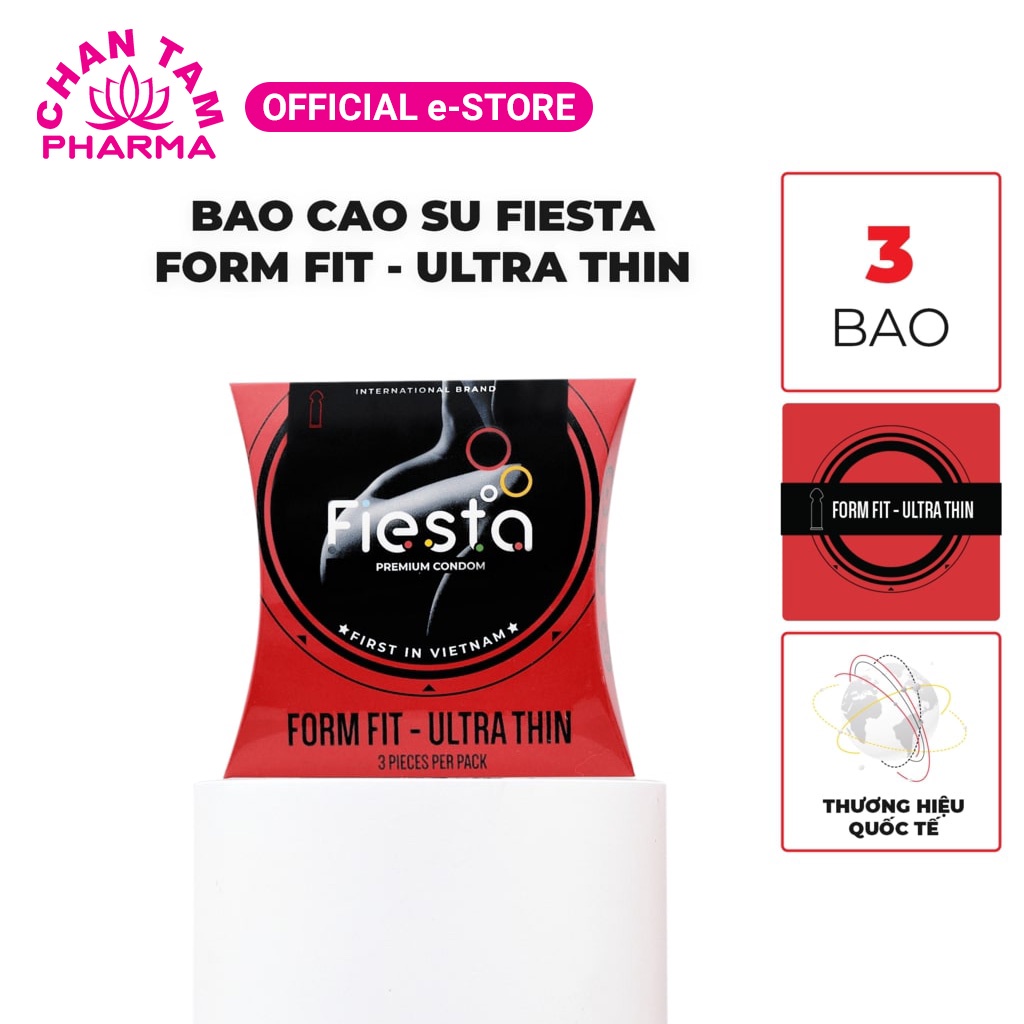 Bao cao su siêu mỏng, gân gai, ôm khít Fiesta