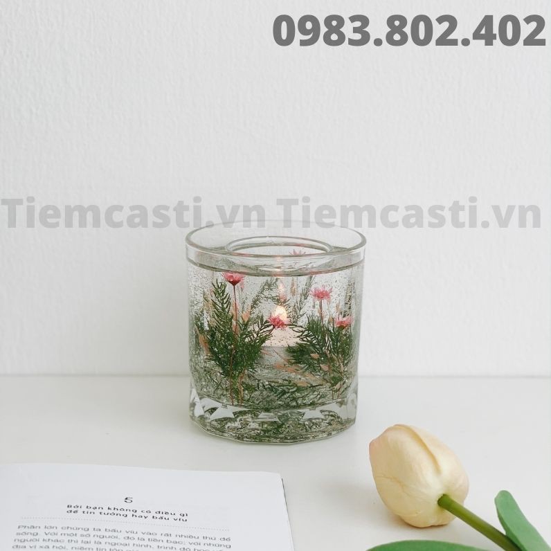 Ly Gel Đốt Nến Siêu Xinh (TẶNG KÈM 3 viên nến tealight hương bất kì)