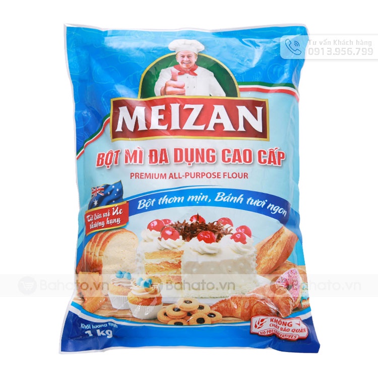 Bột mì đa dụng Meizan cao cấp túi 1kg