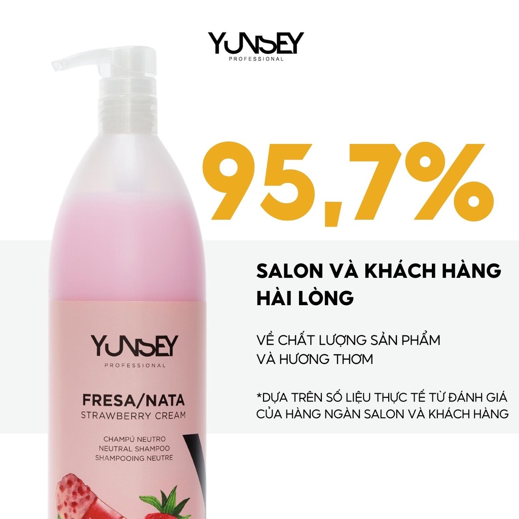 Dầu gội Yunsey Hương Kem Dâu dành cho tóc 1000ml