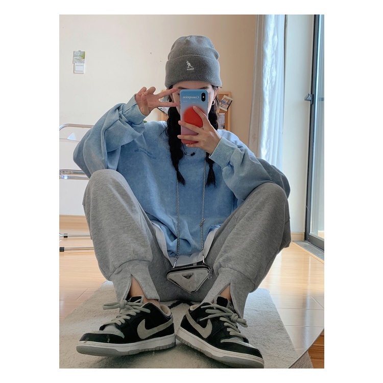 Áo Thun Tay Dài Cổ Tròn Thêu Họa Tiết Thời Trang Hàn Quốc Cổ Điển Cho Nữ | BigBuy360 - bigbuy360.vn