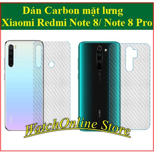 Miếng dán carbon Xiaomi Redmi Note 8 / Note 8 pro