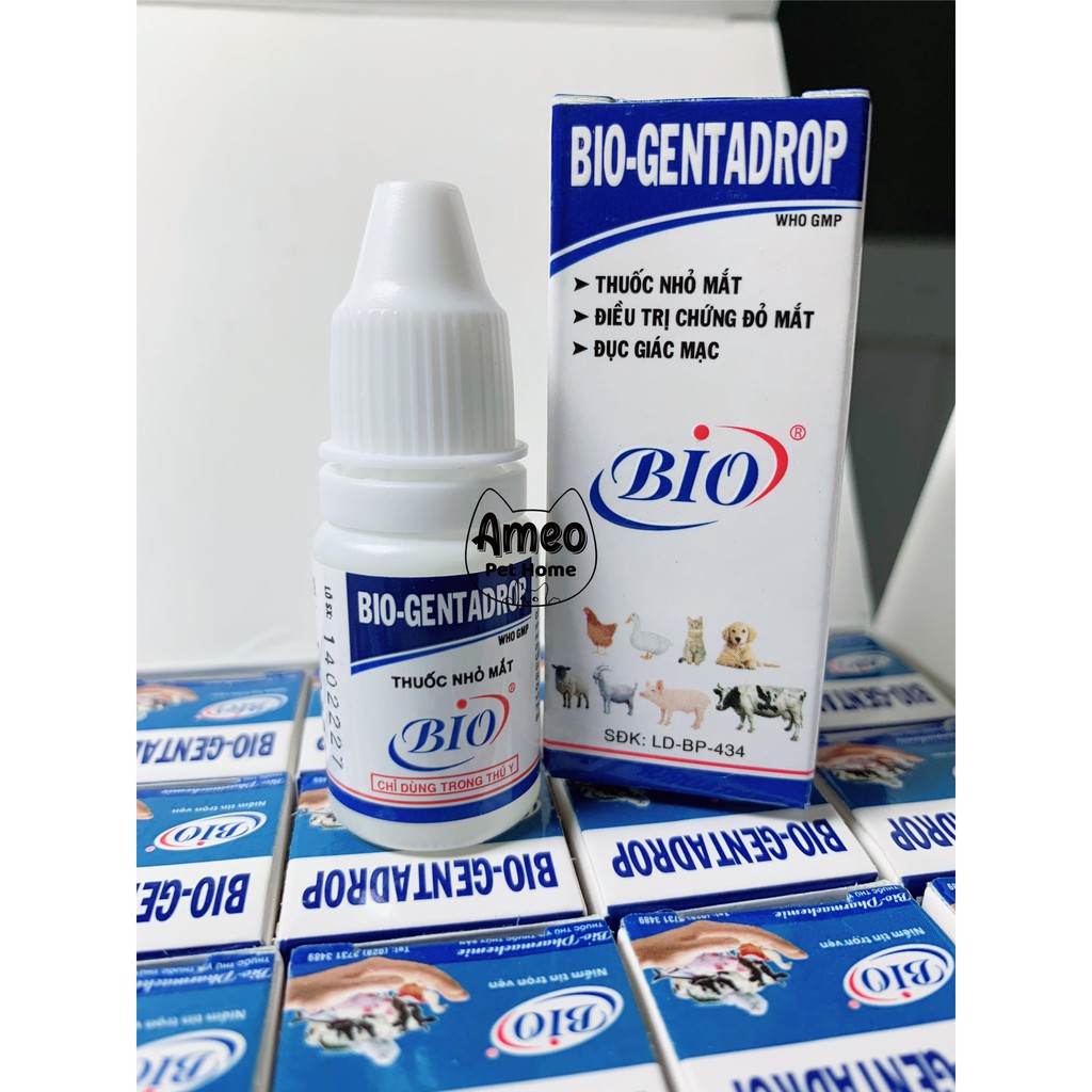 [Chính hãng] Dung dịch nhỏ mắt Bio Gentadrop cho thú cưng chó mèo 5ml