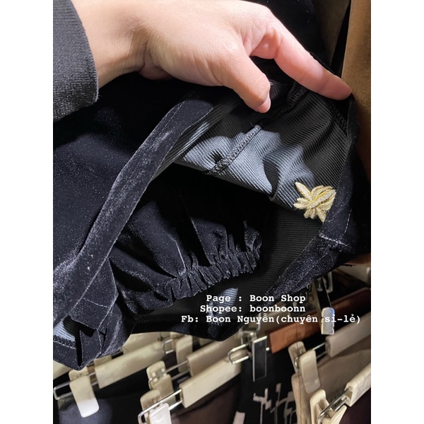 CHÂN VÁY NHUNG DÁNG A THÊU ONG CẠP CAO CHẤT ĐẸP MS17627 | BigBuy360 - bigbuy360.vn