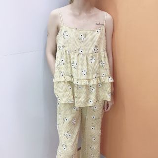 Bộ hai dây mặc nhà chất đũi