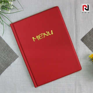 Combo 5 cuốn menu có sẵn khổ A4 (10 lá nhựa) - KT 23cm x 32cm