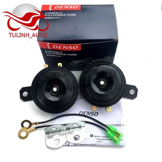 Còi đĩa Denso gắn ô tô-xe máy.Full phụ kiện