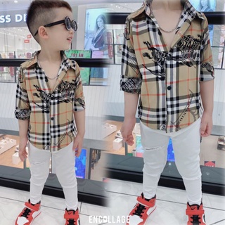 Áo sơ mi lụa cho bé trai ( lẽ size)