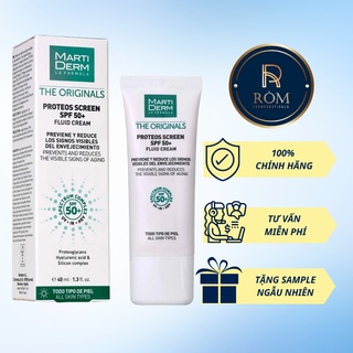 [ Tặng Sữa Rửa Mặt ] Kem Chống Nắng Phổ Rộng Martiderm The Originals Proteos Screen SPF50+ Sáng Da Ngừa Lão Hóa