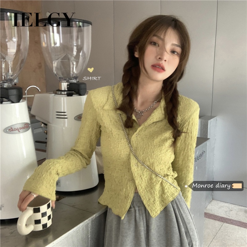 Áo cardigan IELGY tay dài phong cách Pháp thời trang cho nữ