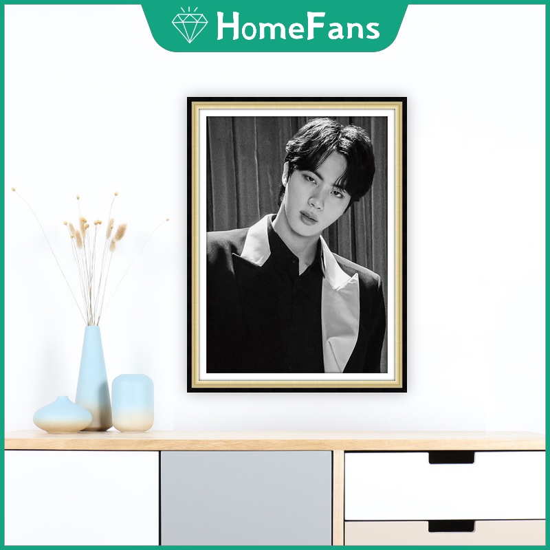 Tranh Đính Đá 5D Tự Làm Hình BTS Kích Thước 30x40cm/40x50cm Trang Trí Nhà Cửa