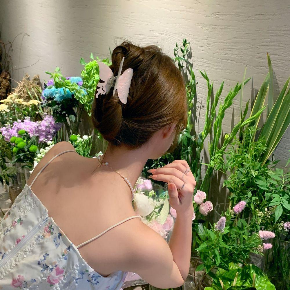 Kẹp Tóc Bướm / Cá Mập Cỡ Lớn Thiết Kế Đơn Giản Xinh Xắn WMES15H Cho Nữ