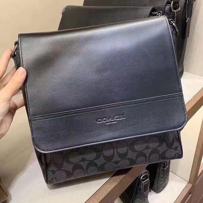 Túi xách nam đeo chéo chính hãng Coach logo size 28mm lớn