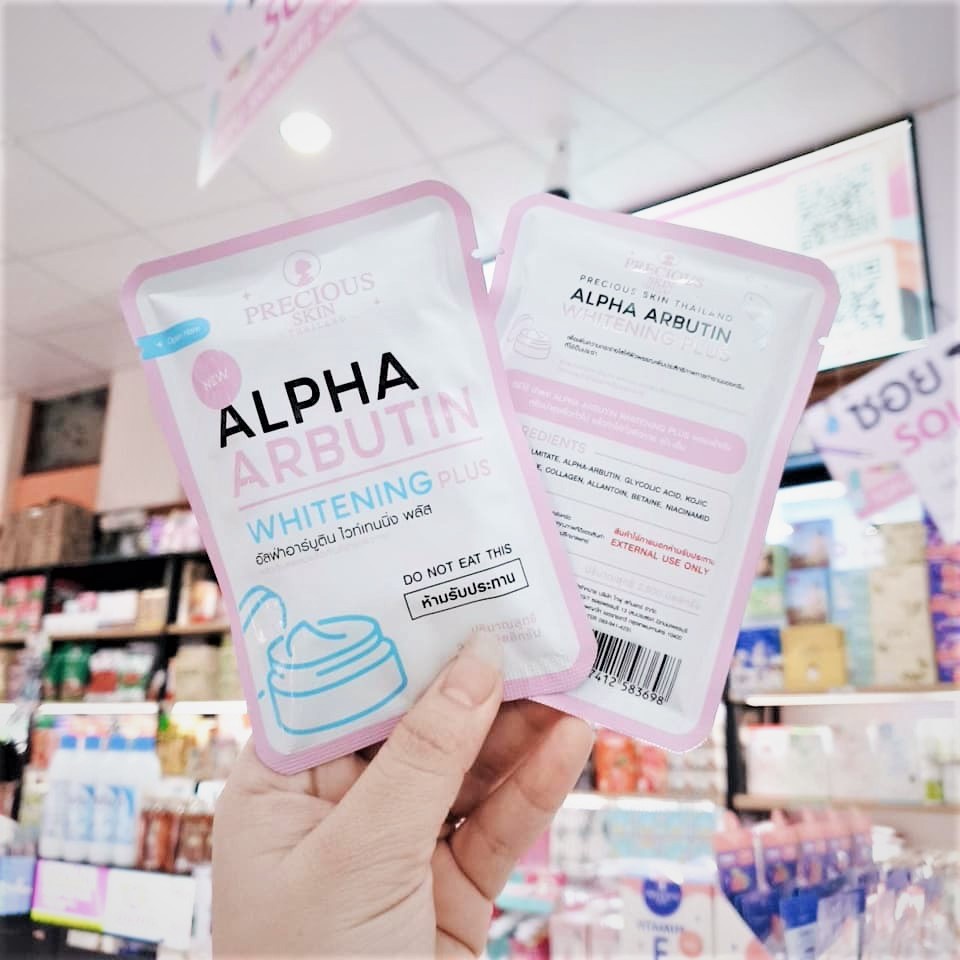 Bột kích trắng chống nắng PRECIOUS SKIN ALPHA ARBUTIN 3+ COLLAGEN Thái Lan