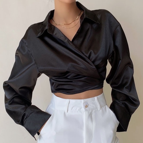 Áo sơ mi lụa Satin Shirt SMI002 thiết kế chất liệu lụa cao cấp, nhiều màu - Uni By Heart
