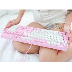 Bàn phím cơ dareu EK87- PINK -White Gaming - Hàng chính hãng Mới 100% Mai Hoàng