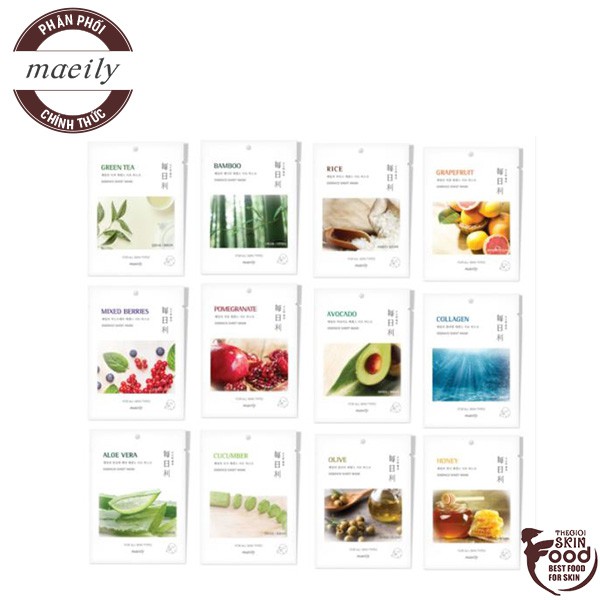 Mặt Nạ Giấy Chăm Sóc Da Chiết Xuất Từ Thiên Nhiên Maeily Essence Sheet Mask 21ml
