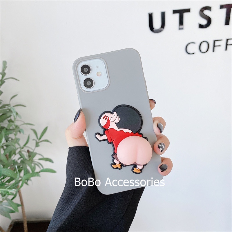 Ốp điện thoại TPU mềm hình cậu bé bút chì cho OPPO A54 A15 A15S A3S A12E A5S A12 A7 A1K A93 REALME 5I 5 6I 5S C311 2020