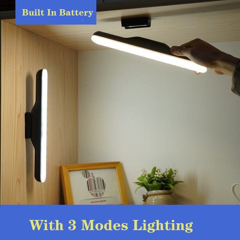Đèn Đọc Sách Dán Tường Led Nam Châm Bàn Trang Điểm Gắn Gương tích điện 4 nấc sáng