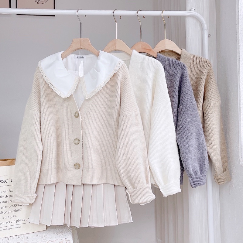 Cadigan dáng ngắn 3 cúc | BigBuy360 - bigbuy360.vn