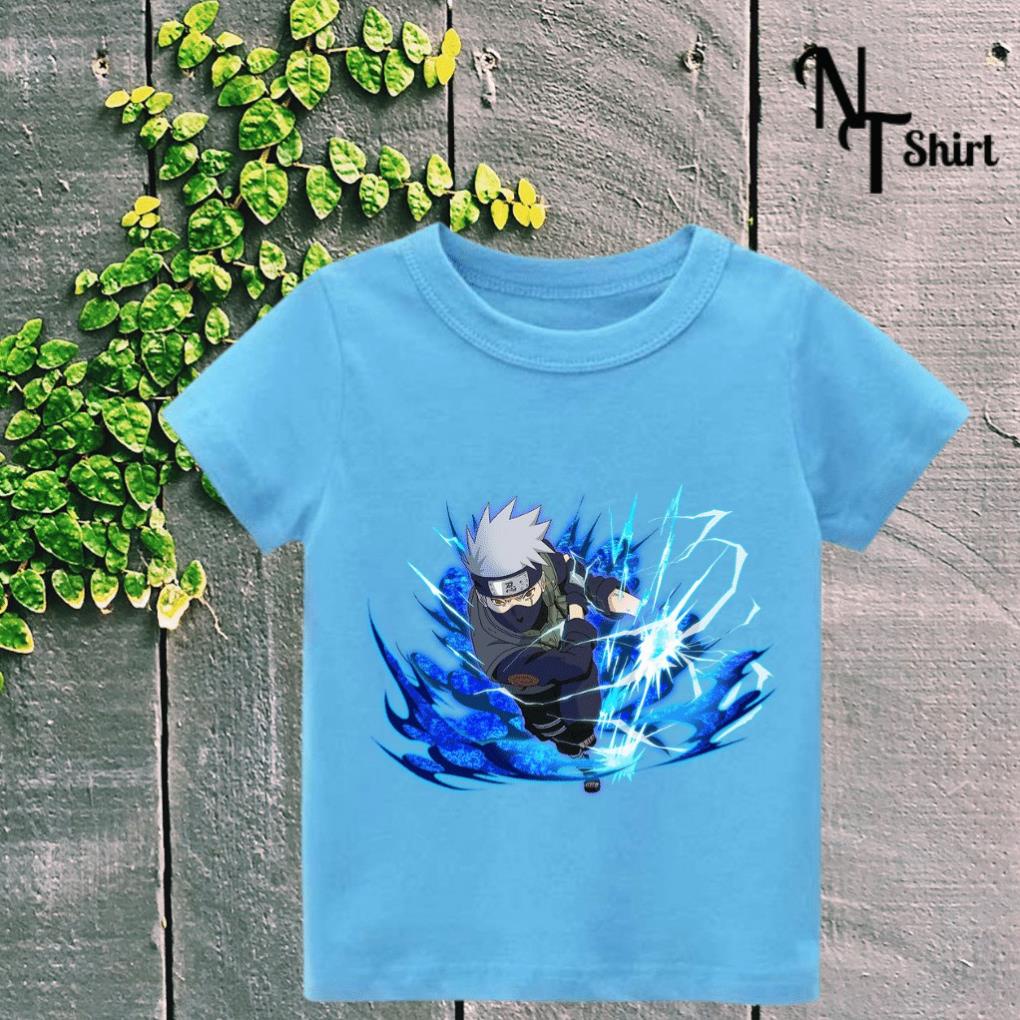 Áo thun bé trai và bé gái, Áo phông trẻ em in hình Uchiha itachi, Naruto, Kakashi, Áo cotton xịn mặc mát thoải mái 05